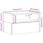 vidaXL Tables de chevet murales 2 Pièces sonoma gris 45x26x28 5 cm
