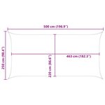 vidaXL Voile d'ombre Gris clair et blanc 5 x 2 5 m