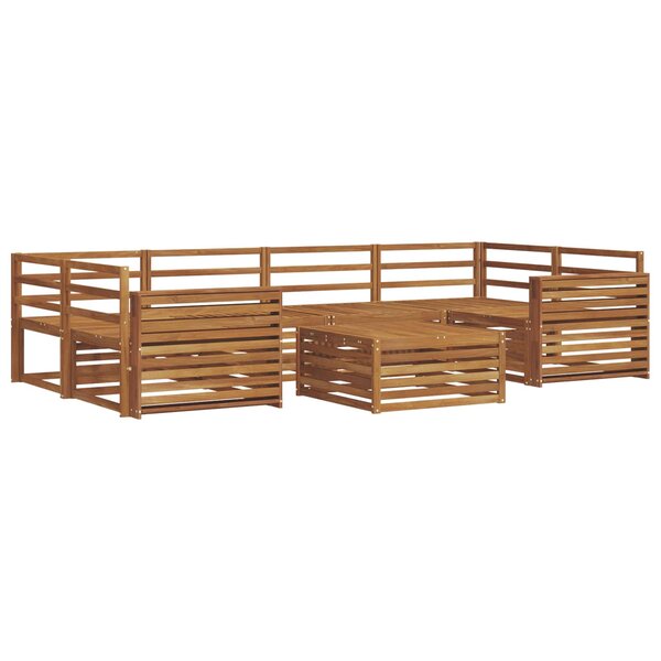 vidaXL Ensemble de canapés d'extérieur 7 pc Naturel