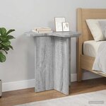 vidaXL Table d'appoint avec stockage 2 Pièces Sonoma gris Ø 39 x 38 cm
