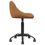 vidaXL Chaise de bureau Marron Velours
