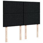 vidaXL Sommier à lattes de lit avec matelas Noir 140x190 cm Tissu