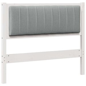 vidaXL Tête de lit capitonnée avec tête de lit Blanc 100 cm Pin massif