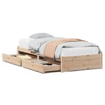 vidaXL Cadre de lit sans matelas 75x190 cm bois de pin massif