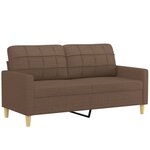 vidaXL Ensemble de canapés 2 Pièces avec coussins marron tissu