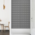 vidaXL Panneaux muraux 12 Pièces Gris 60x15 cm Similicuir 1 08 m²