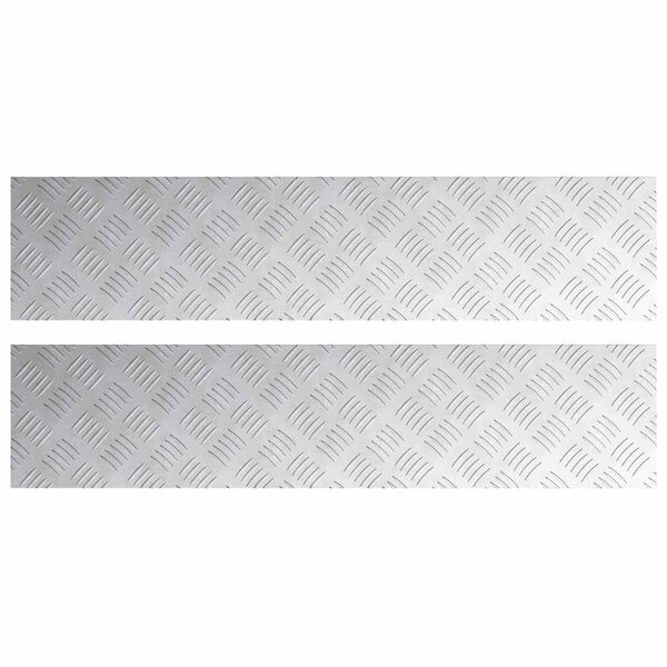vidaXL Pack de 2 plaques antidérapantes en aluminium 90x20 cm
