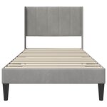 vidaXL Cadre de lit avec tête de lit Gris clair 100 x 200 cm Velours