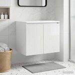 vidaXL Cabinet de Salle de Bain Mural Blanc brillant