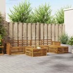 vidaXL Ensemble de canapés d'extérieur 6 Pièces Naturel