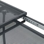 vidaXL Table de Salle à Manger en Maille Extensible Anthracite Acier