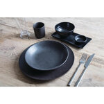 Grand bol noir 230 mm kristallon fusion olympia  - boîte de 4 - mélamine x86mm
