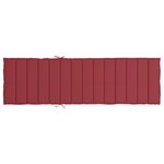 vidaXL Coussin de chaise longue rouge bordeaux 200x60x3cm tissu oxford