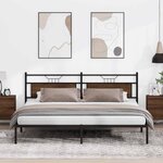 vidaXL Cadre de lit sans matelas chêne marron 200x200 cm