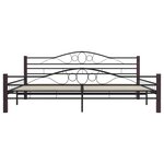 vidaXL Cadre de lit sans matelas noir métal 200x200 cm