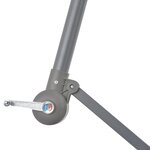 vidaXL Parasol de jardin en porte-à-faux et poteau en aluminium taupe