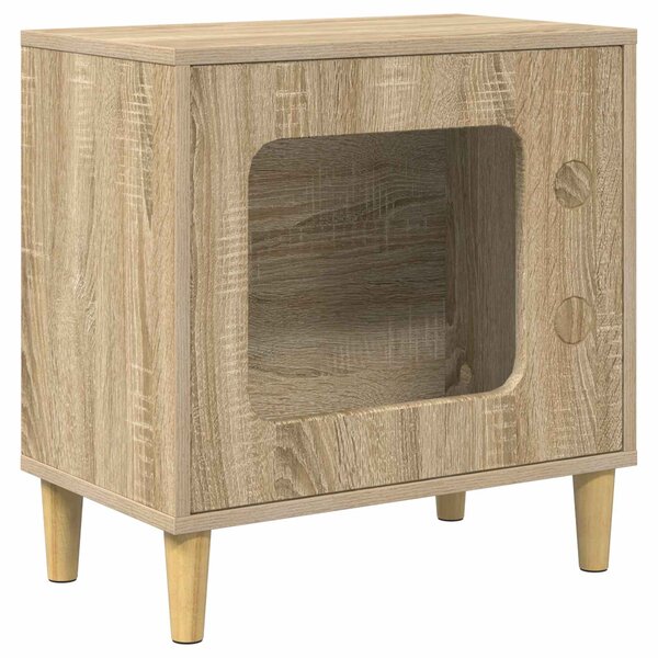 vidaXL Maison pour chat Sonoma 51 x 30 x 52 cm Bois d'ingénierie
