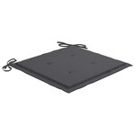 vidaXL Chaises à manger lot de 6 avec coussins anthracite Teck solide