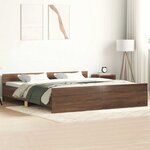 vidaXL Cadre de lit sans matelas chêne marron 200x200 cm