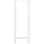 vidaXL Pieds de table de bar Blanc 2 pièces 50 x (100-101) cm Acier