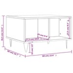 vidaXL Table basse Blanc brillant 60x50x36 5 cm Bois d'ingénierie