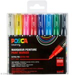 Marqueurs posca pc1mc pointe conique extra-fine basic 8 pièces
