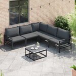 vidaXL Ensemble de canapé de jardin Anthracite Acier