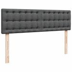 vidaXL Lit ottoman avec matelas gris foncé 140x200 cm tissu