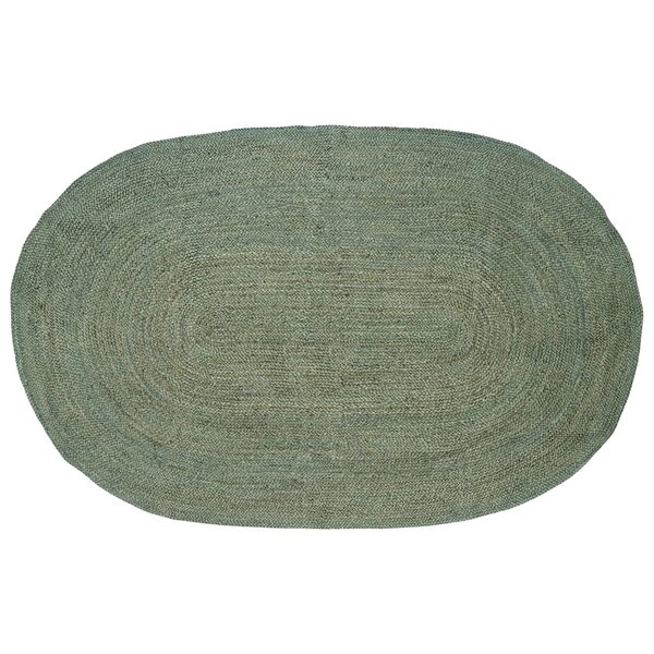 vidaXL Tapis de surface Vert olive 152 x 245 cm Jute