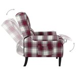 Vidaxl fauteuil inclinable rouge tissu