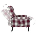 vidaXL Fauteuil inclinable Rouge Tissu