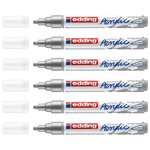 Marqueur Acrylique 5100 Argent Pointe Moyenne 2-3 mm x 6 EDDING