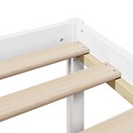 vidaXL Lit bibliothèque sans matelas blanc 120x200 cm bois pin massif