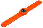 Montre Classic Bracelet Orange et cadran Noir