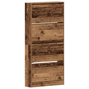vidaXL Armoire à chaussures Bois ancien Bois d'ingénierie