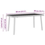 VidaXL Table basse de jardin rectangulaire marron 40x40x37 cm rotin