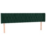 vidaXL Tête de lit à LED Vert foncé 203x16x78/88 cm Velours