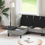 vidaXL Ensemble de meubles pour le salon 5 Pièces Gris clair Velours