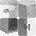 vidaXL Armoire Murale 33 x 34 5 x 90 cm Bois d'ingénierie Gris béton