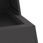 Braise de vieXL avec rangement pour bûches Noir 60x35x100 cm Acier