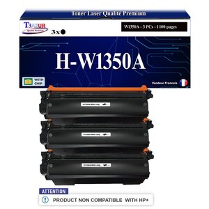 T3AZUR -3x Toners compatibles avec HP W1350A (135A) pour HP LaserJet M209dw  LaserJet MFP M234dw  M234sdn  M234sdw