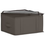 vidaXL Boîte de rangement avec fenêtre transparente 6 Pièces Gris