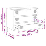 vidaXL Buffet noir 68x39x58 5 cm acier laminé à froid