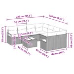 vidaXL Ensemble de Canapés 9 Pièces Gris et marine polyrotin