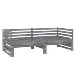vidaXL Lit coulissant sans matelas gris 2x(90x200) cm