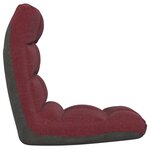 vidaXL Chaise pliable de sol Rouge bordeaux Tissu
