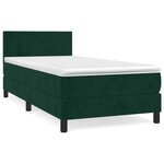 vidaXL Sommier à lattes de lit avec matelas Vert foncé 90x200 cm