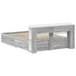 vidaXL Cadre de lit avec rangement Sonoma gris 140 x 200 cm