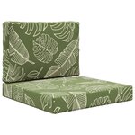 vidaXL Coussin de canapé d'extérieur Polyester Modèle feuille