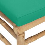 vidaXL Salon de jardin 3 Pièces avec coussins vert bambou